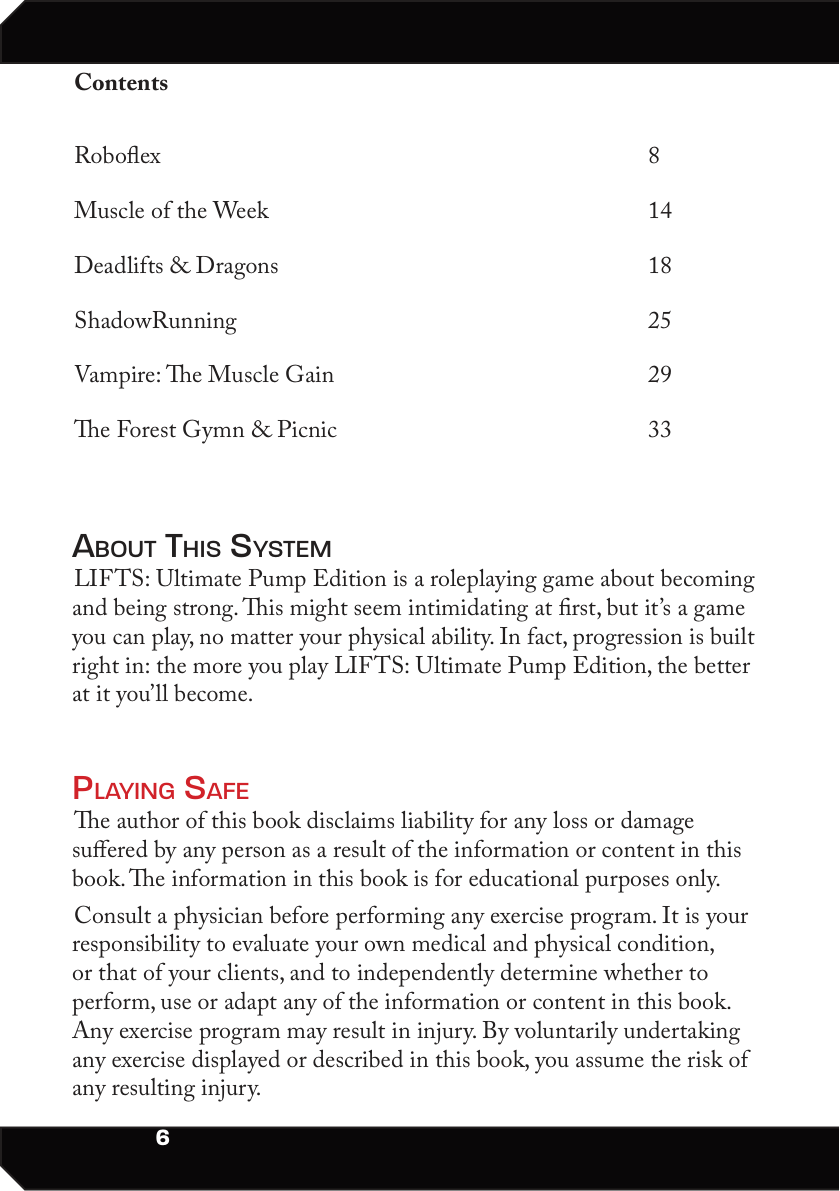 About this system and contents — printed page 6